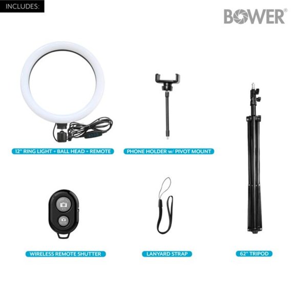 Clearance: Bower 12" Ring Light Kit - New in Box - Picture 4 of 6